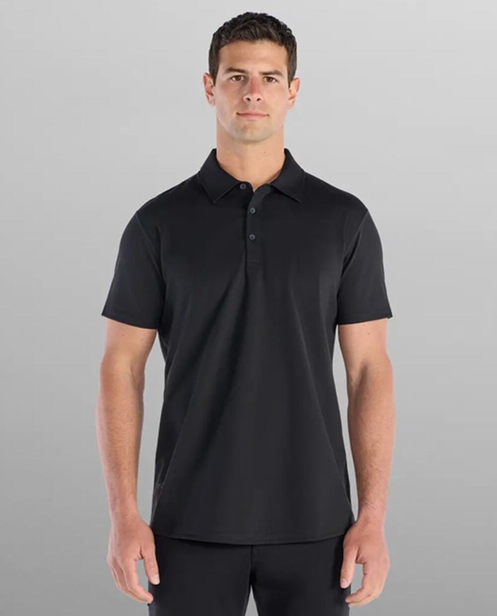 BYLT Basics Everyday Drop-Cut Polo Shirt Black Men's 2XL Performance